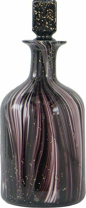 Стеклянный графин 42 черно-фиолетового цвета