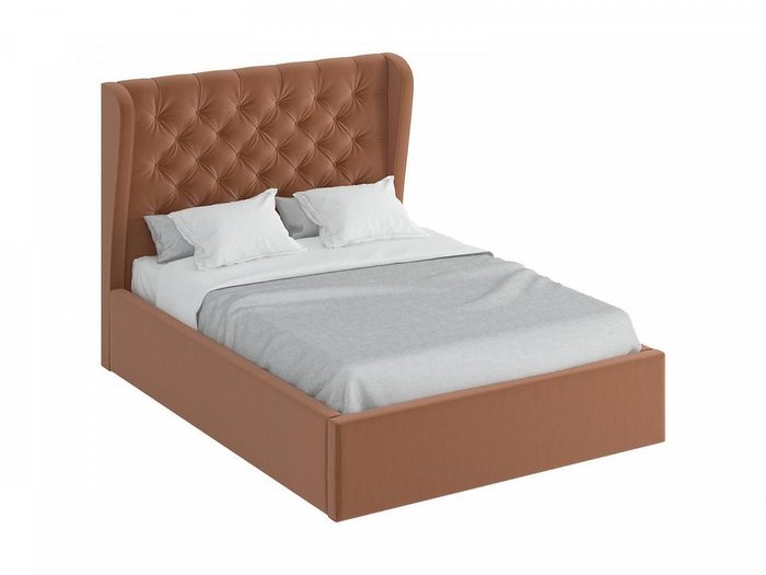 Кровать Jazz коричневого цвета с подъемным механизмом 160х200