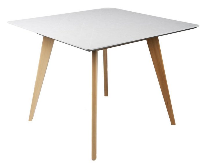 Обеденный стол Лунд L белого цвета