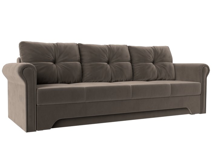 Прямой диван-кровать Европа коричневого цвета