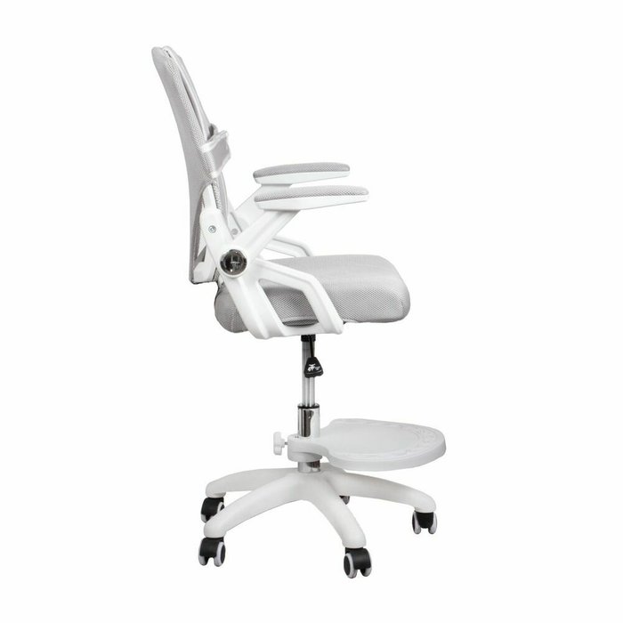 Кресло компьютерное Moon серо-белого цвета - лучшие Офисные кресла в INMYROOM