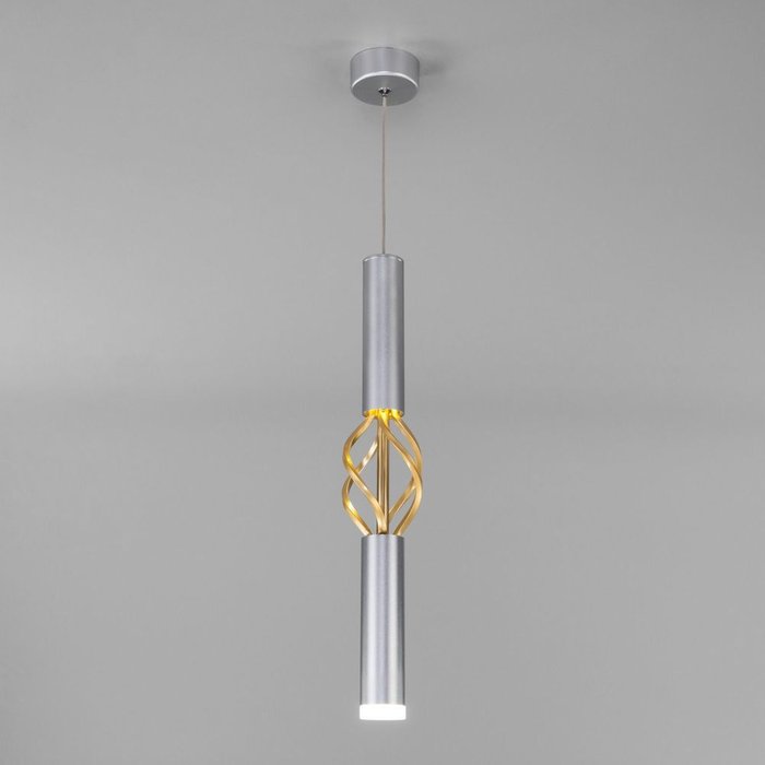 Подвесной светодиодный светильник 50191/1 LED матовое серебро/матовое золото Lance