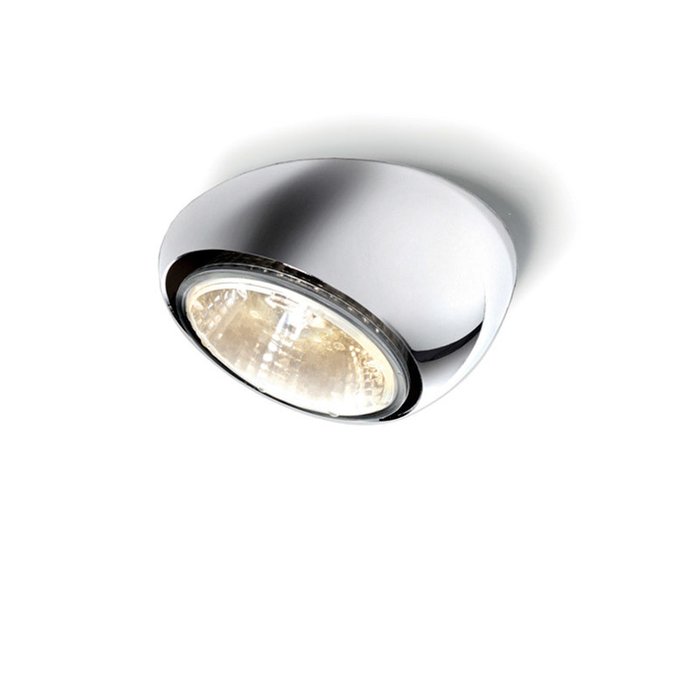 Встраиваемый светильник Fabbian TOOLS из хромированного алюминия в форме полусферы