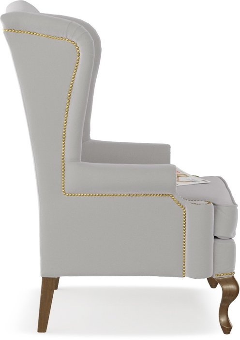 Кресло английское Биг Бен с ушками серого цвета - лучшие Интерьерные кресла в INMYROOM