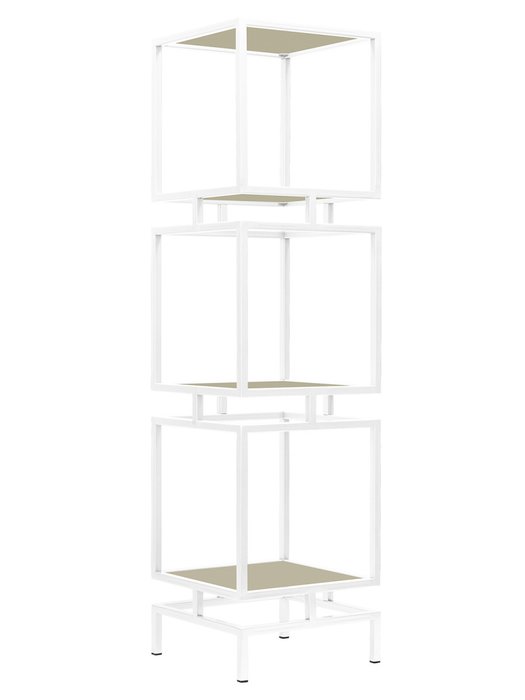 Стеллаж Cubic-3 бело-серого цвета Стеллаж Cubic-3 бело-серого цвета