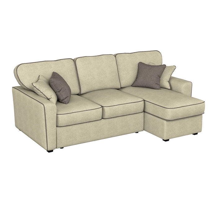 Угловой диван-кровать Бенедикт светло-бежевого цвета