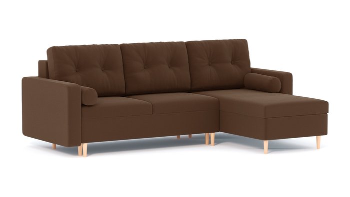 Угловой диван-кровать Палмер коричневого цвета - купить Угловые диваны по цене 61470.0