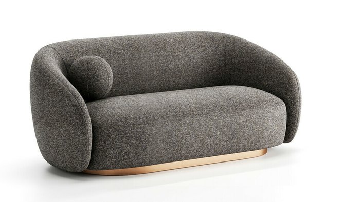 Прямой диван Polly 160 темно-серого цвета