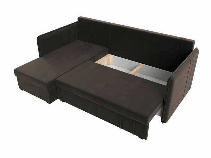 Угловой диван-кровать Слим коричневого цвета левый угол - лучшие Угловые диваны в INMYROOM