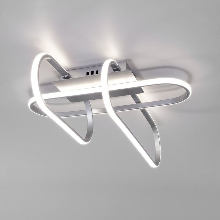 Потолочный светодиодный светильник с пультом управления 90139/3 матовое серебро Grafette - лучшие Потолочные люстры в INMYROOM