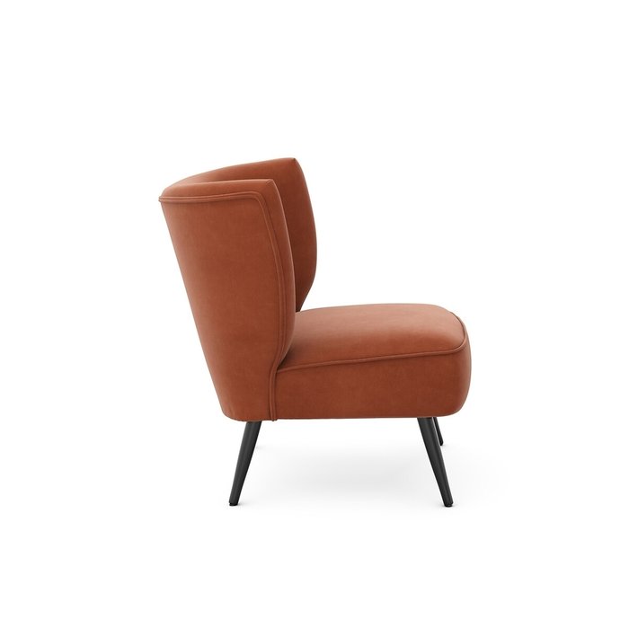 Кресло велюровое Franck кирпичного цвета - лучшие Интерьерные кресла в INMYROOM