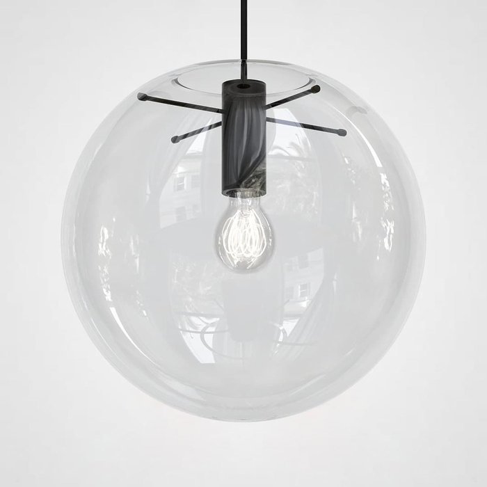 Подвесной светильник Selene Glass Ball Ceiling D25 черного цвета