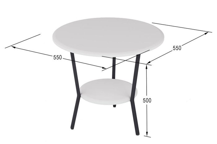 Стол кофейный Шот белого цвета - купить Кофейные столики по цене 5285.0