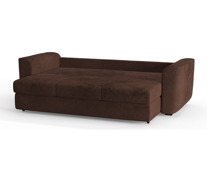 Диван-кровать Салтфорд в обивке из велюра темно-коричневого цвета - лучшие Прямые диваны в INMYROOM