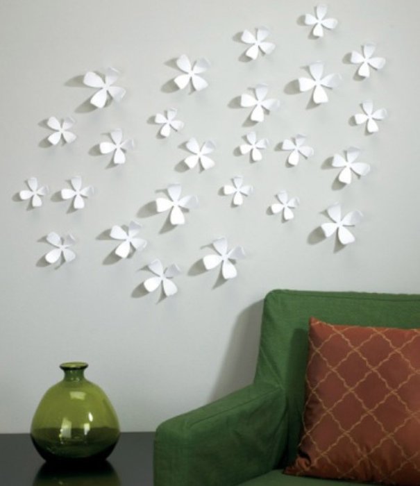 Декор для стен Umbra wallflower 25 элементов белый - купить Декор стен по цене 1290.0
