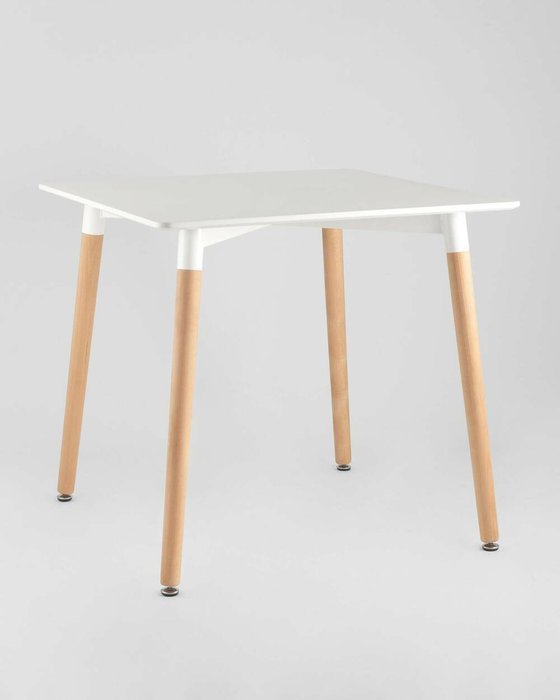 Обеденный стол Oslo square WT с белой столешницей  - купить Обеденные столы по цене 11990.0