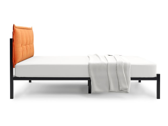 Кровать Лофт Cedrino 120х200 оранжевого цвета без подъемного механизма - лучшие Кровати для спальни в INMYROOM