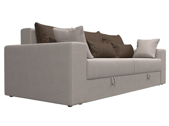 Прямой диван-кровать Мэдисон бежево-коричневого цвета - лучшие Прямые диваны в INMYROOM