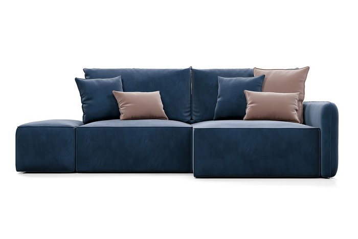 Угловой диван-кровать Портленд синего цвета - купить Угловые диваны по цене 59990.0