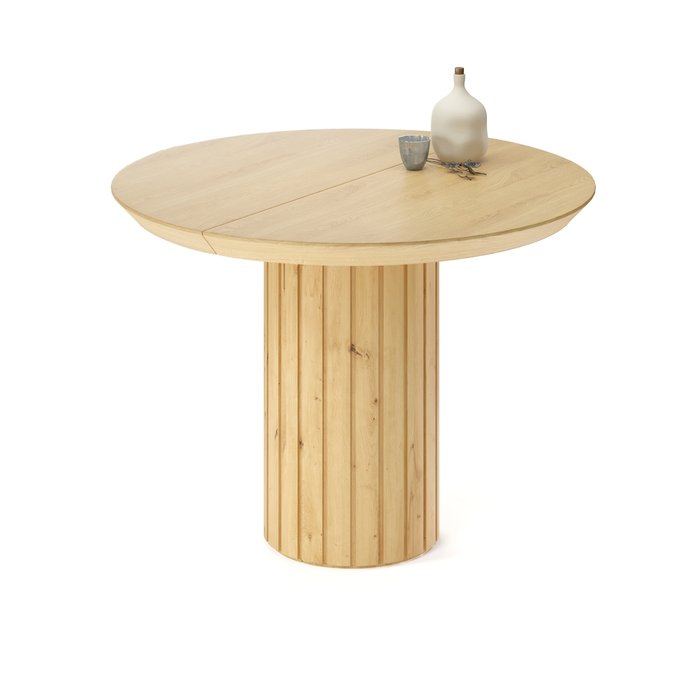 Обеденный стол раздвижной Саиф бежевого цвета из массива - лучшие Обеденные столы в INMYROOM