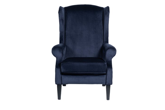 Кресло велюр темно-синего цвета