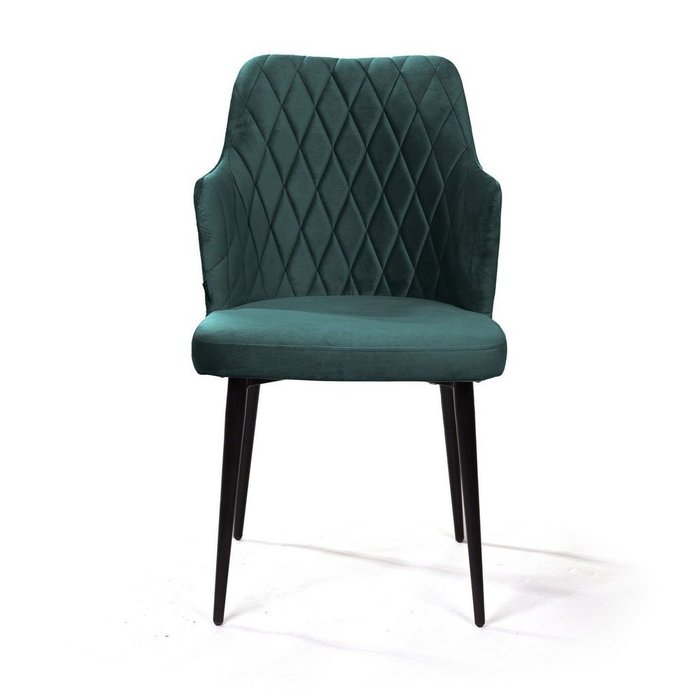 Стул с подлокотниками Hunt зеленого цвета - купить Обеденные стулья по цене 8900.0