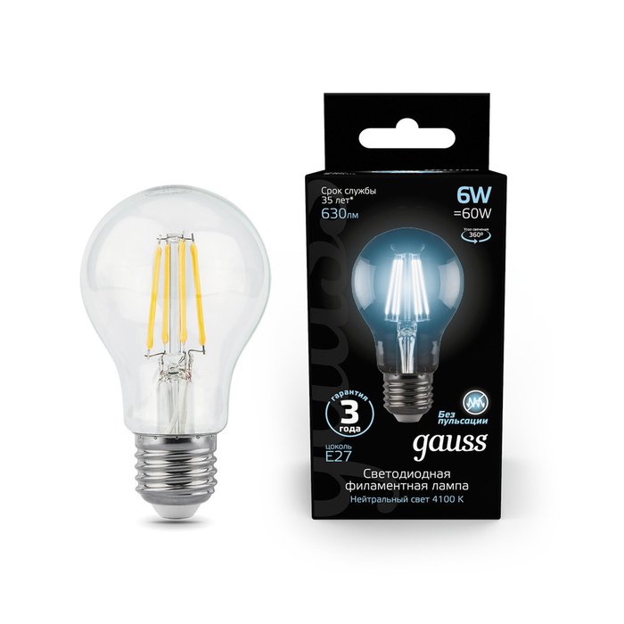 Лампочка Filament с цоколем E27 Лампочка Filament с цоколем E27