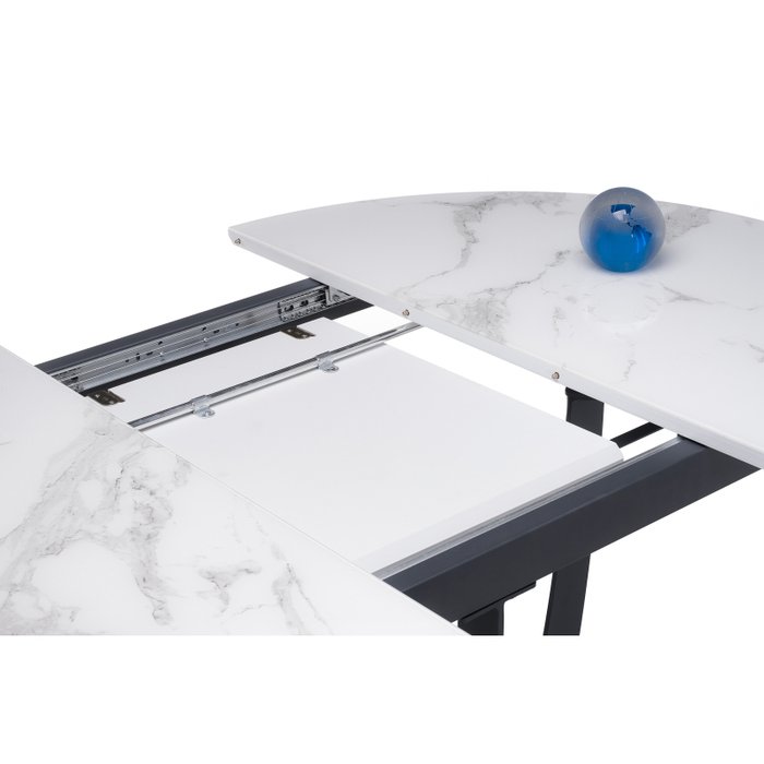 Обеденный раздвижной стол Венера со столешницей бело-серого цвета - лучшие Обеденные столы в INMYROOM