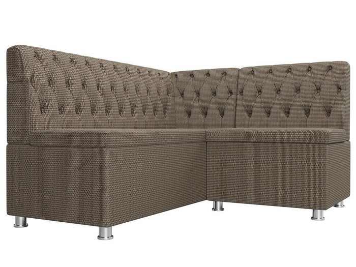 Кухонный угловой диван Мирта коричневого цвета правый угол - лучшие Угловые диваны в INMYROOM