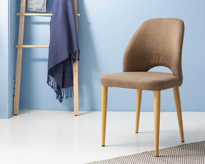 Стул Ledger Сканди Блю Арт синего цвета - лучшие Обеденные стулья в INMYROOM