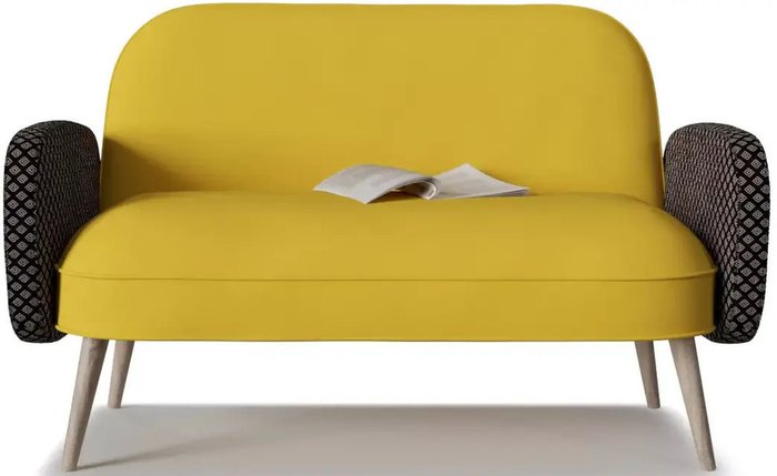 Диван прямой Бержер желтого цвета - купить Прямые диваны по цене 15285.0