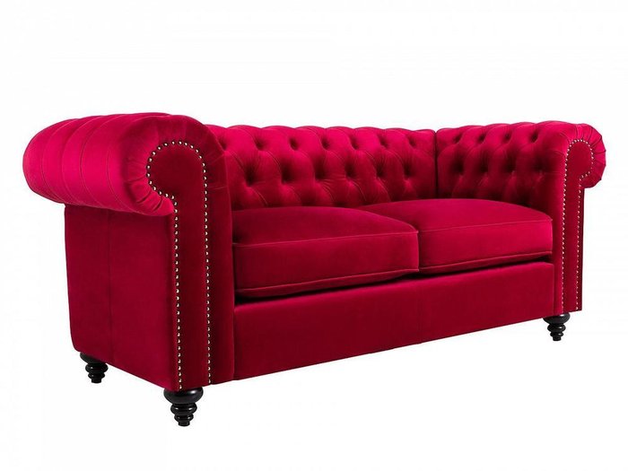 Диван Chester Classic красного цвета - купить Прямые диваны по цене 86940.0