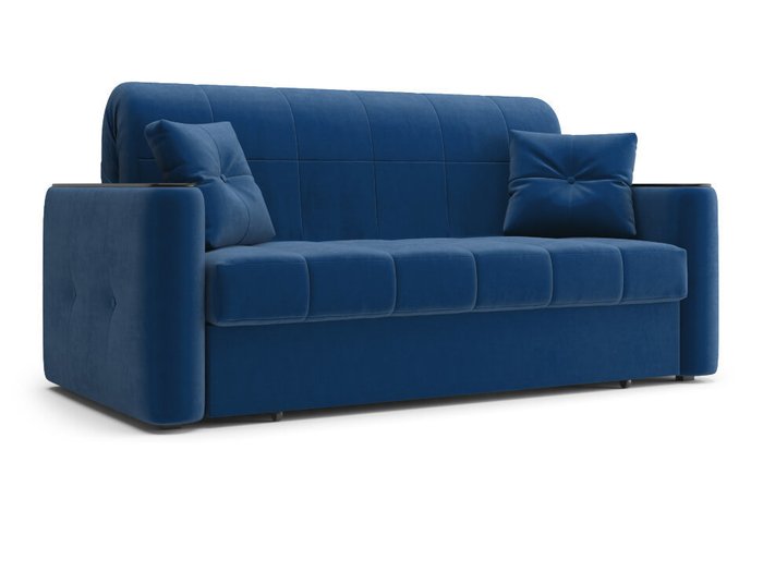 Прямой диван-кровать Ницца синего цвета - купить Прямые диваны по цене 45630.0