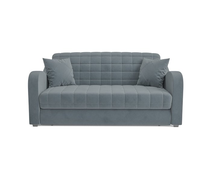 Диван-кровать Барон 4 серо-синего цвета - купить Прямые диваны по цене 35190.0