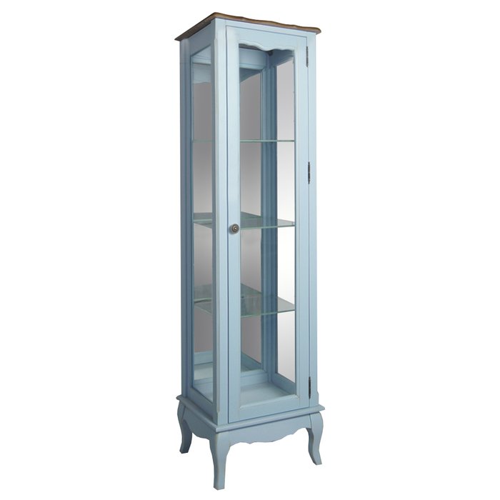 Шкаф-витрина Leontina для посуды голубой - купить Шкафы витринные по цене 45812.0