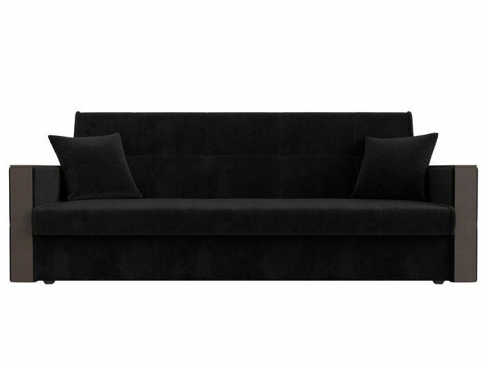 Прямой диван-кровать Валенсия черного цвета (книжка) - купить Прямые диваны по цене 28999.0