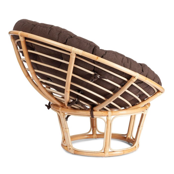 Садовое кресло Papasan Eco бежевого цвета с коричневой подушкой - лучшие Садовые кресла в INMYROOM