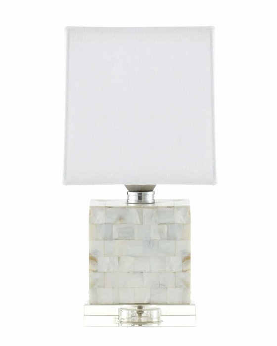 Настольная лампа Гибсон с белым абажуром   - купить Настольные лампы по цене 9100.0