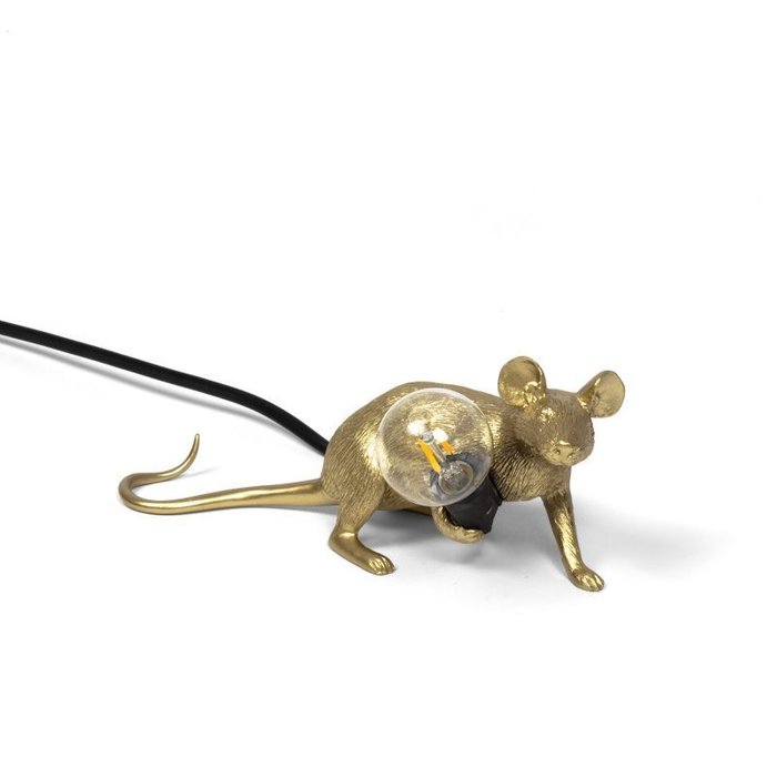 Настольная лампа Mouse Gold Lop золотого цвета - лучшие Настольные лампы в INMYROOM