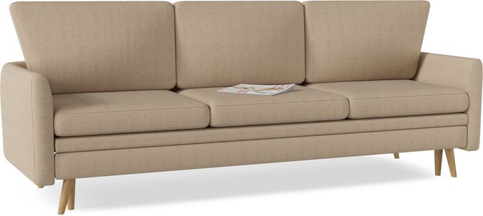 Диван-кровать Верона дизайн 1 бежевого цвета - купить Прямые диваны по цене 20750.0