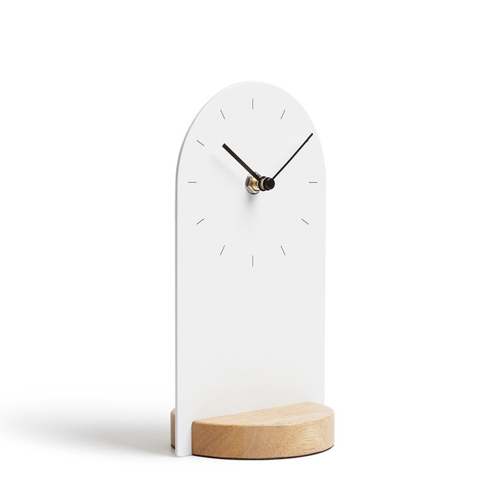 Часы настольные Umbra sometime белый/натуральное дерево - купить Часы по цене 2490.0