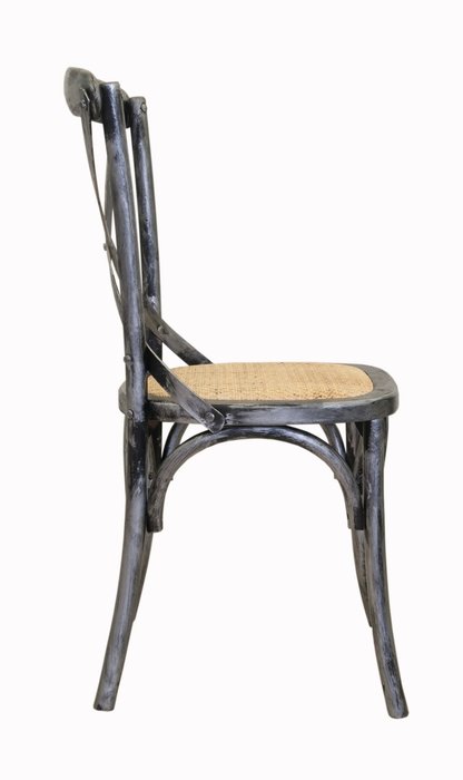 Венский стул Cross Back Silver с сидением из ротанга - купить Обеденные стулья по цене 15500.0 Венский стул Cross Back Silver с сидением из ротанга - купить Обеденные стулья по цене 15500.0