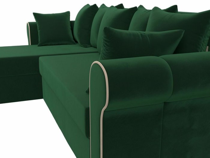 Угловой диван-кровать Рейн зеленого цвета левый угол - лучшие Угловые диваны в INMYROOM