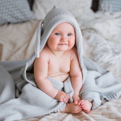 Плед Капюшон для новорожденного из шерсти с добавлением ПАН - купить Пледы по цене 2999.0