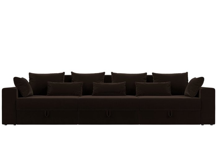 Прямой диван-кровать Мэдисон Long коричневого цвета - купить Прямые диваны по цене 49990.0