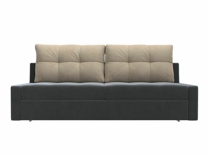 Прямой диван-кровать Мартин серо-бежевого цвета - купить Прямые диваны по цене 41999.0