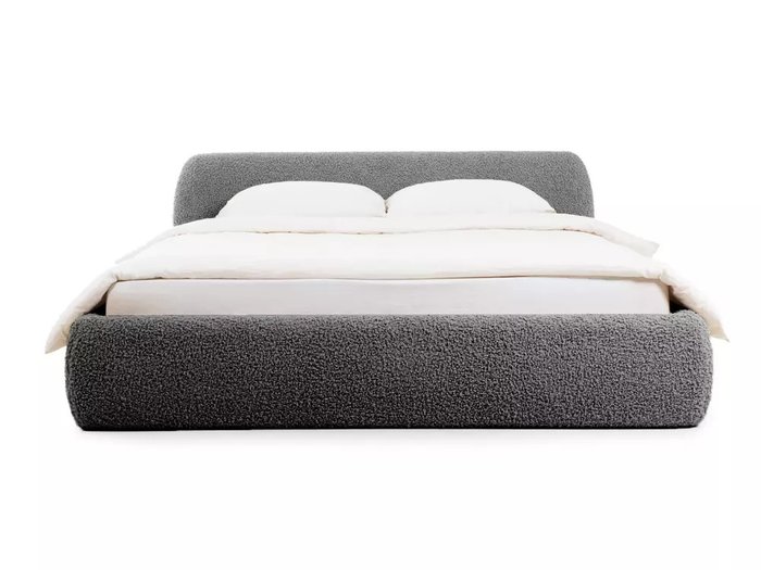 Кровать Sintra 160х200 темно-серого цвета без подъемного механизма  - купить Кровати для спальни по цене 78300.0