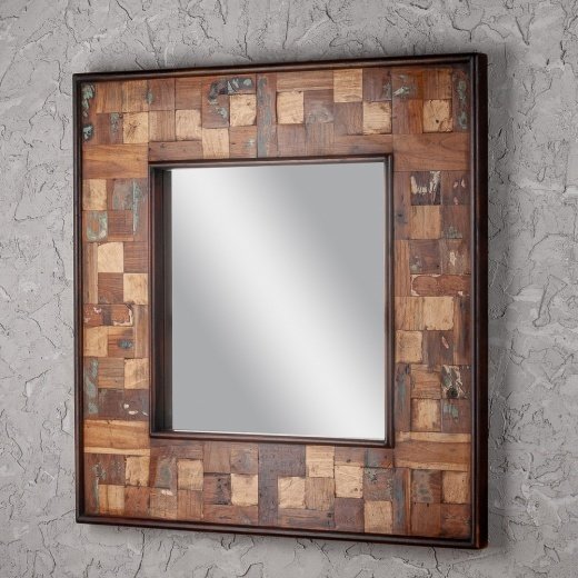 Зеркало настенное в деревянной раме - купить Настенные зеркала по цене 32500.0