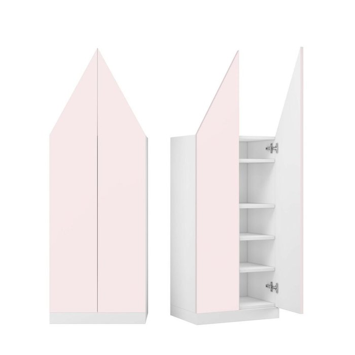Шкаф Тронхейм с фасадом нежно-розового цвета 