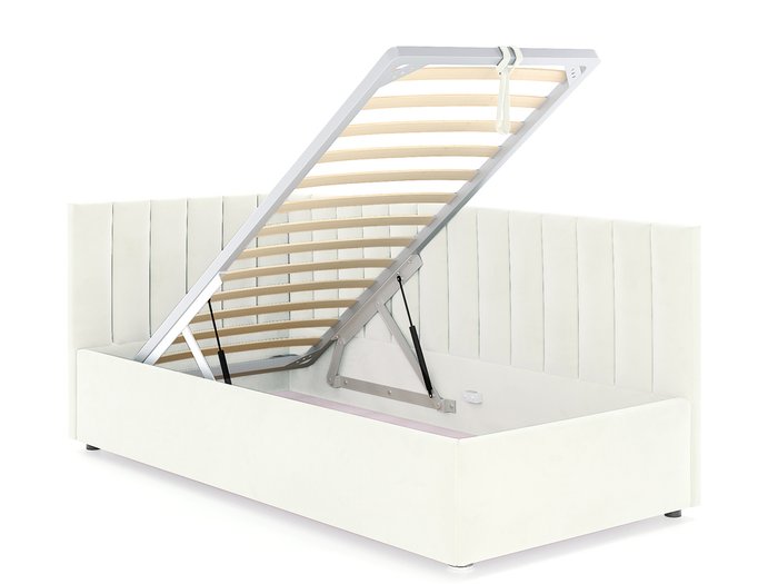 Кровать Negga Mellisa 120х200 белого цвета с подъемным механизмом левая - лучшие Кровати для спальни в INMYROOM